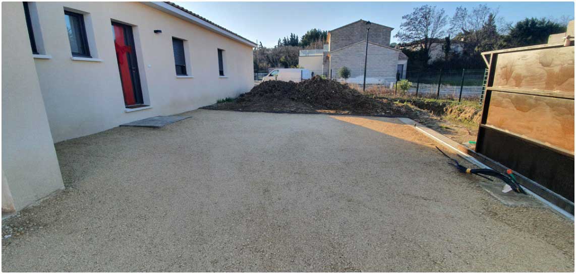Terrain après terrassement